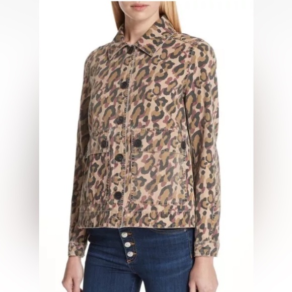 NWOT Veronica Beard Mercer Leopard Print Jacket Military Inspire Designer Medium - Picture 1 of 16